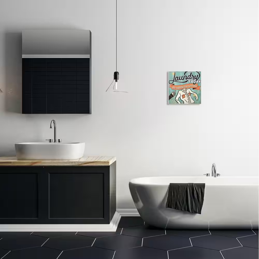 12 In. X 12 In. “Laundry Today or Naked Tomorrow” by Pela Studio