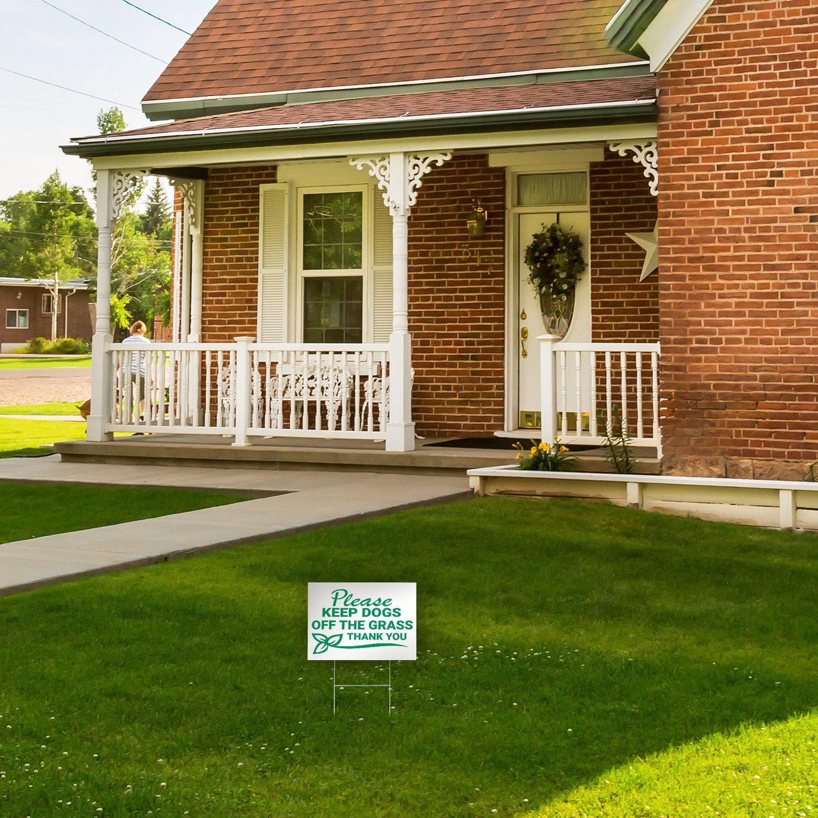 2 PC Keep Dogs Off Grass Signs 8×12 Coroplast Lawn No Pets on Yard