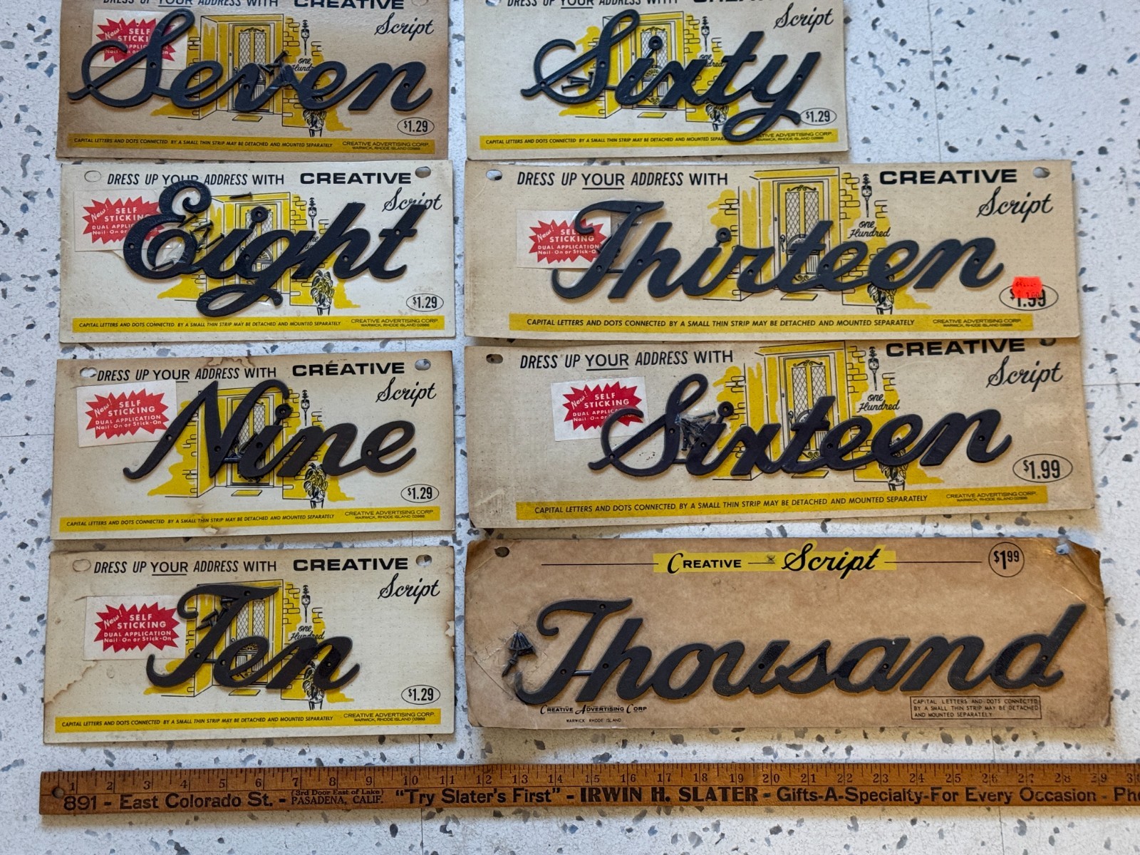 Vintage Creative Script House Address Number Words