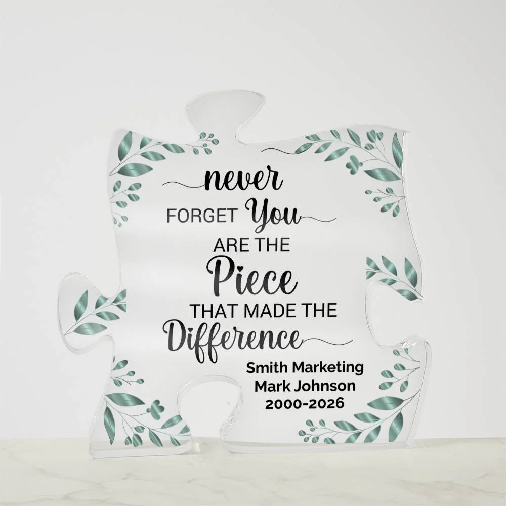Personalized Difference Maker Plaque For Coworker Teacher Retirement