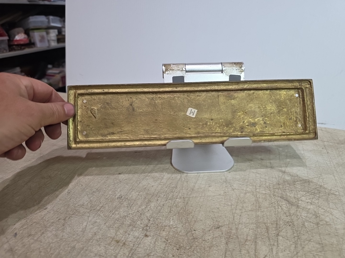 Solid Brass Door or Wall Sign Plaque 12″ X 3″ X 1/4″ PLAIN