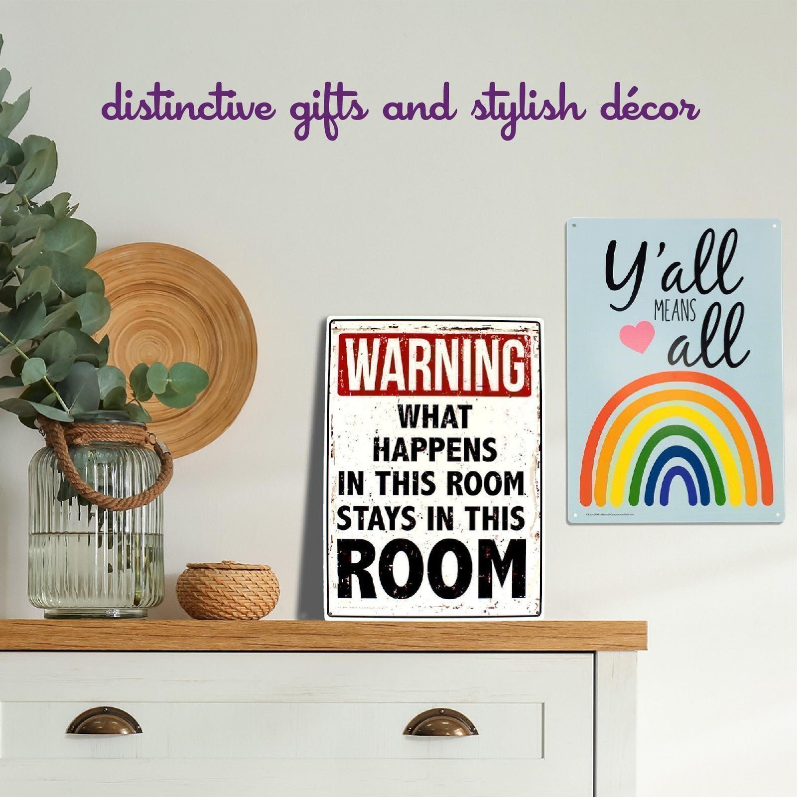Stay Safe Keep Out of Room Metal Sign – Fun Tin Signs for Man Cave – Metal…