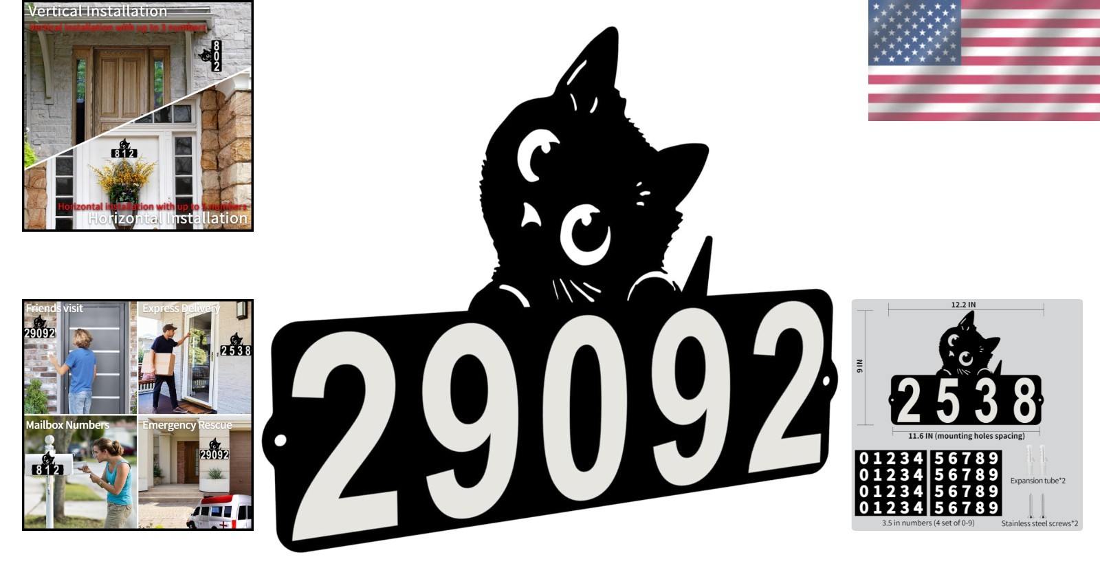 Weatherproof Address Sign with High Visibility Numbers – Lightweight & Sturdy