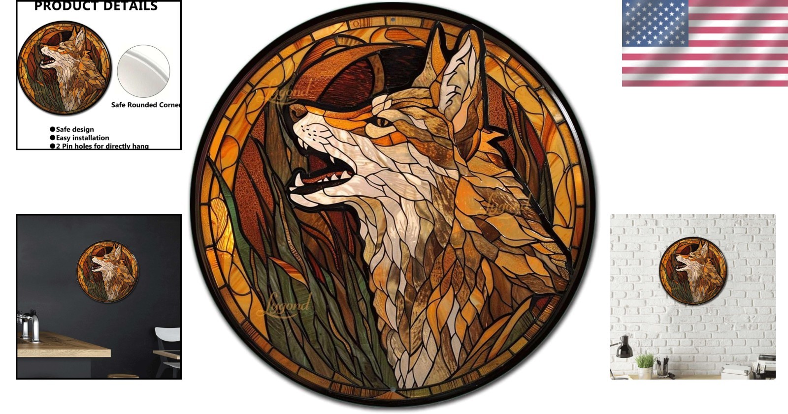 Chic 12″ Coyote Metal Welcome Sign – Lightweight & Easy to Mount For All Decor