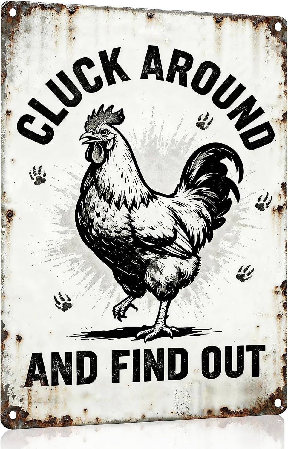 Fresh Butt Nuggets Chicken Metal Tin Sign 8×12 Funny Farm Coop Wall Decor Gift