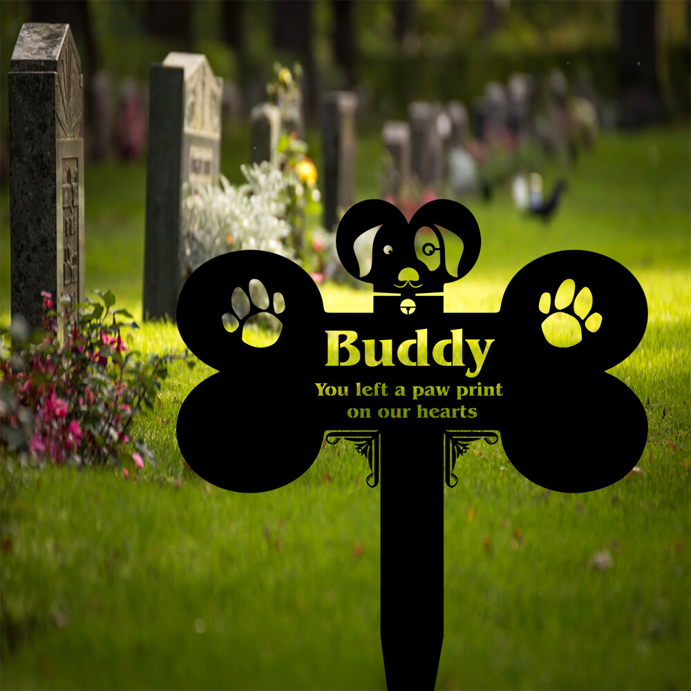 Custom Dog Memorial Stake,Personalized Pet Grave Marker for Cemetery Garden Yard