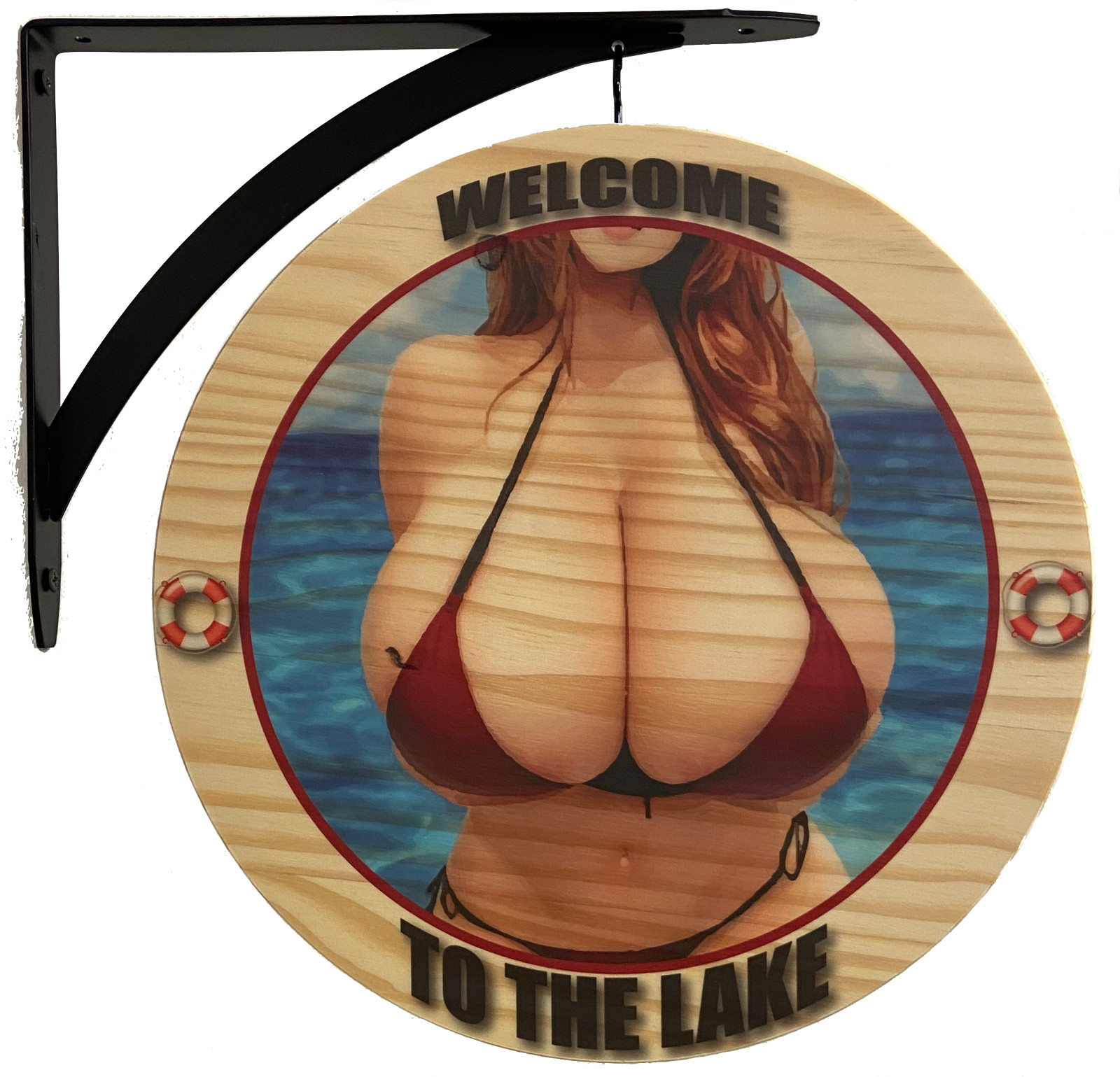 Welcome To The Lake 12 Inch Double Sided Party Sign