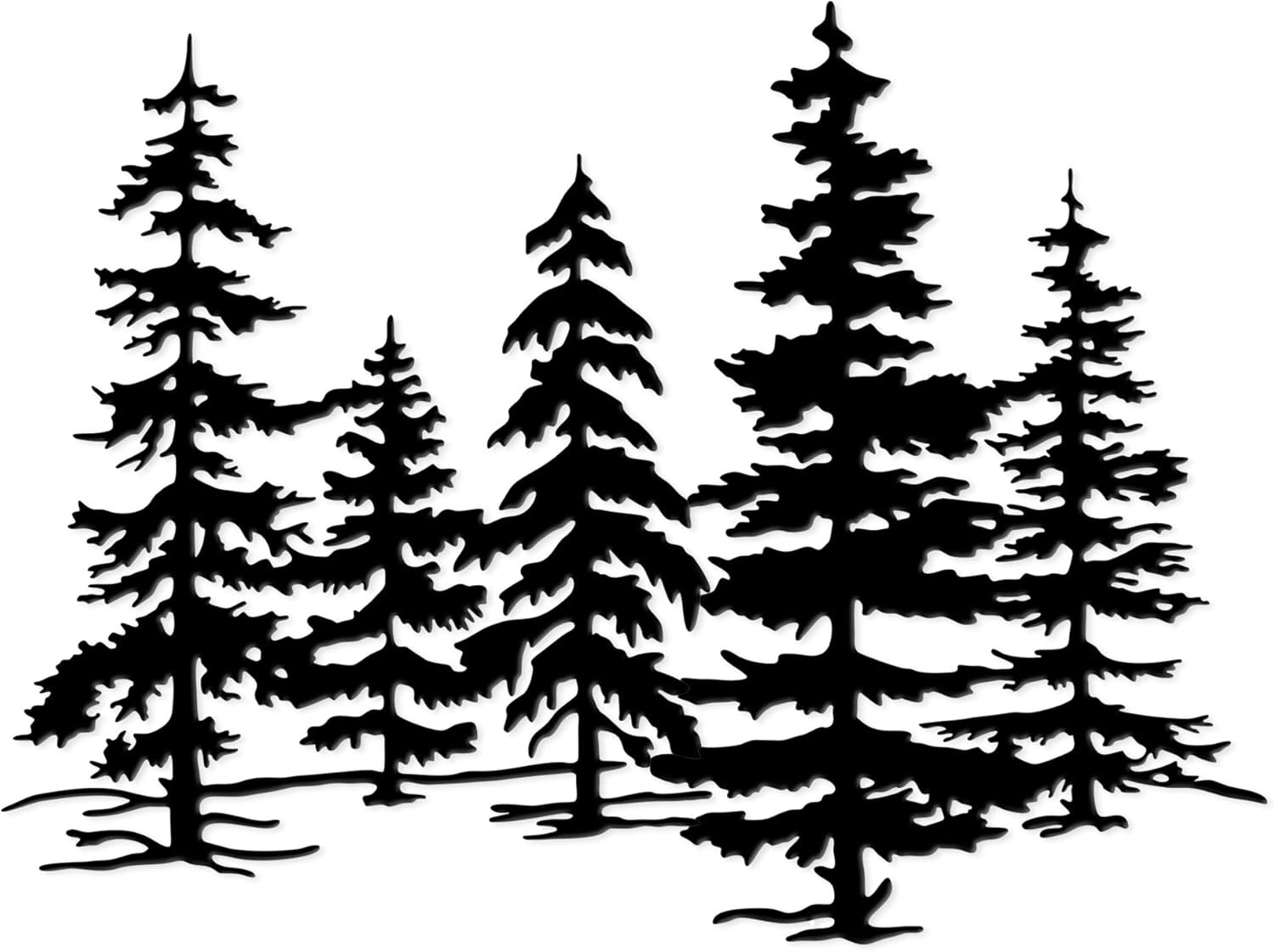 Metal Pine Tree Wall Art – Metal Tree Decor for Kitchen & Cabin Exquisite For…