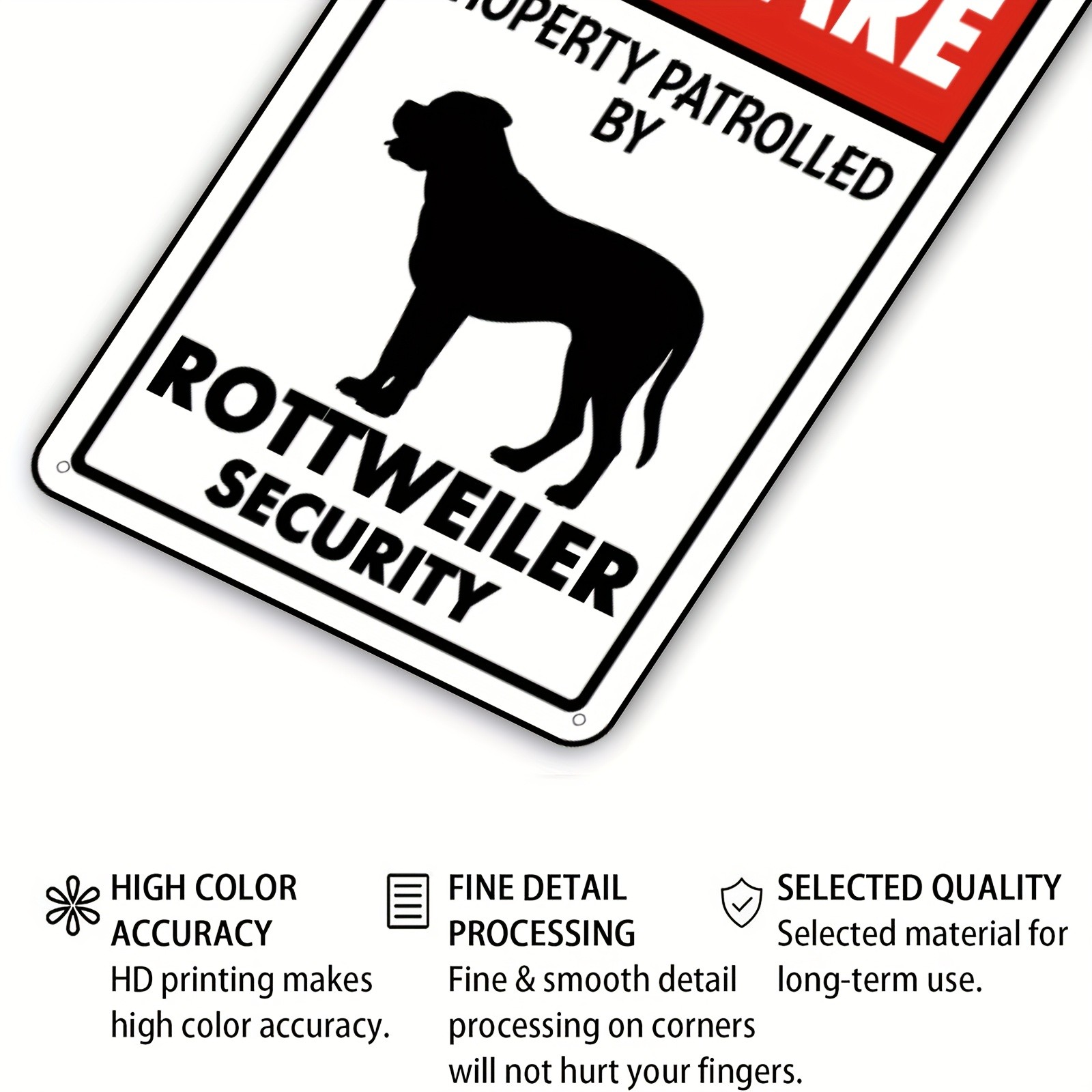 Tin Sign Rottweiler Security Metal Plaque 20*30cm