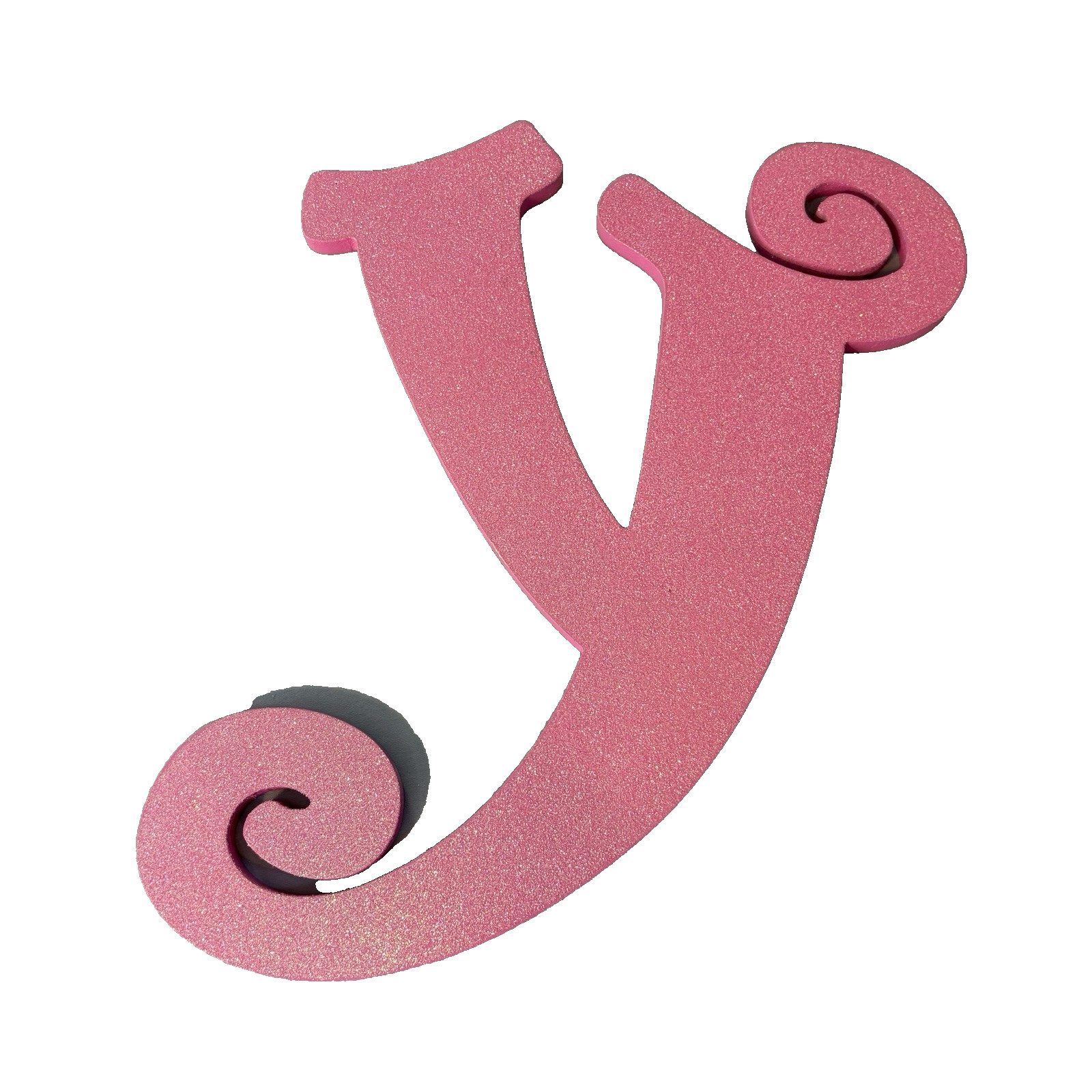 Hobby Lobby Decorative Pink Glitter Sparkly Wall Mount, Letter Y