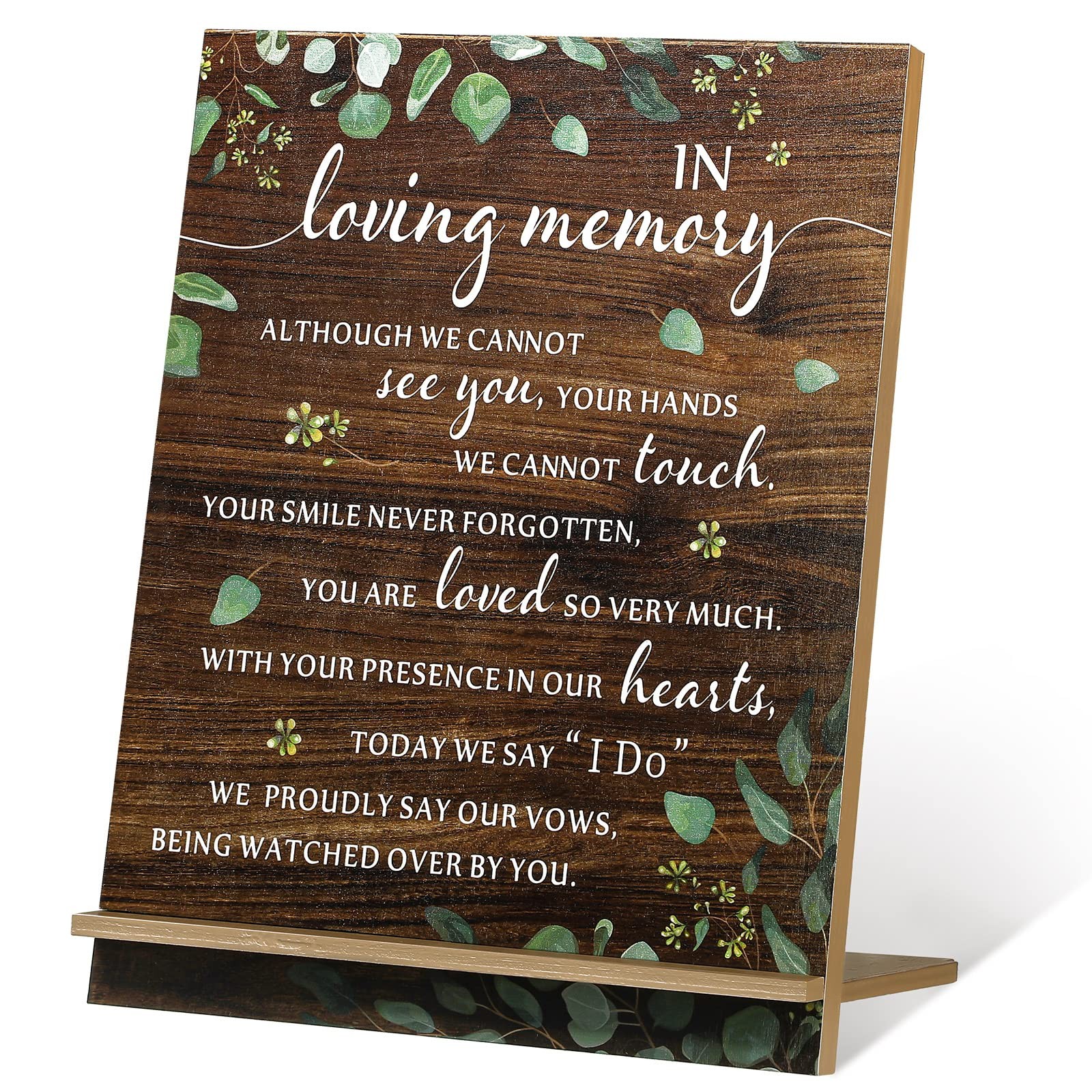Memorial Table Sign for Wedding, Wedding Wooden Decorations for Reception,
