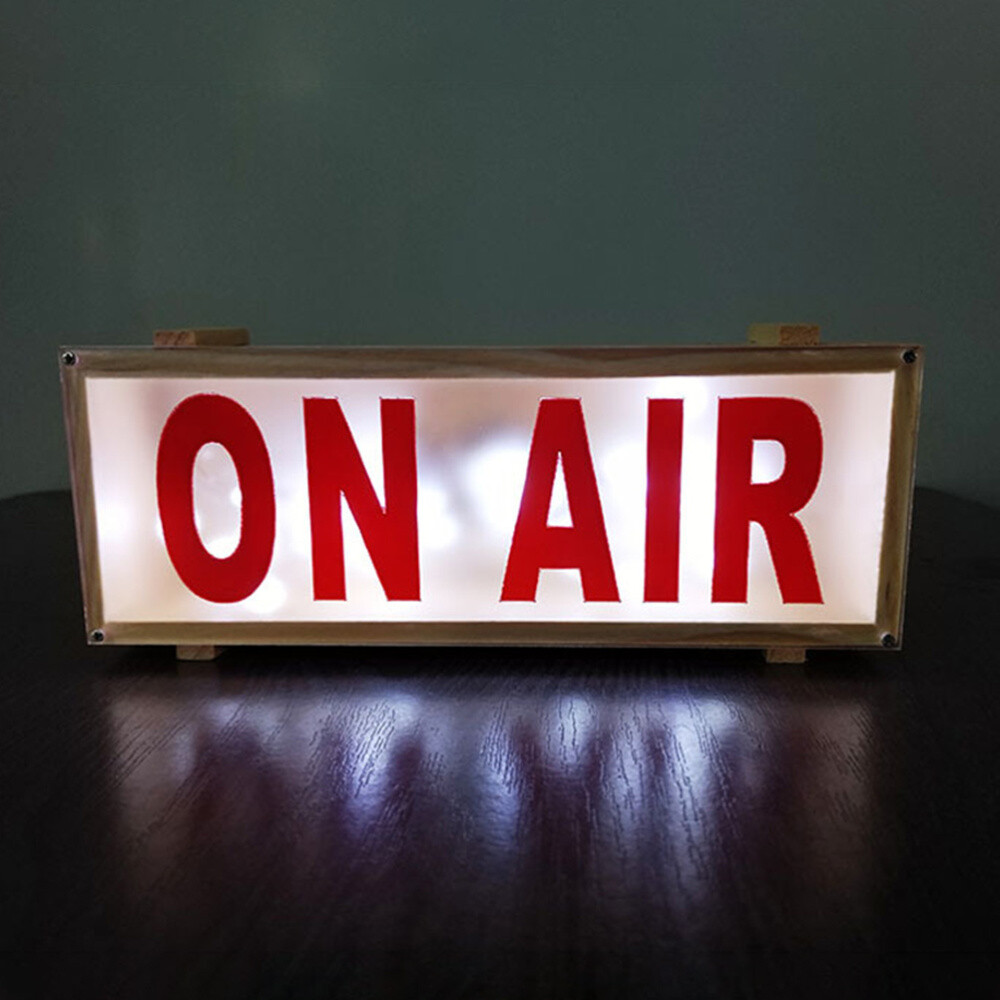 Wooden Light Sign LED Recording Sign Home Office Studio Bar Decoration