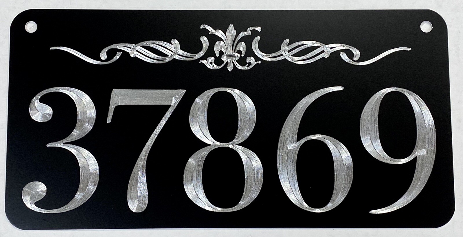 Engraved Personalized Custom House Home Number Street Address Metal 6×12 Sign