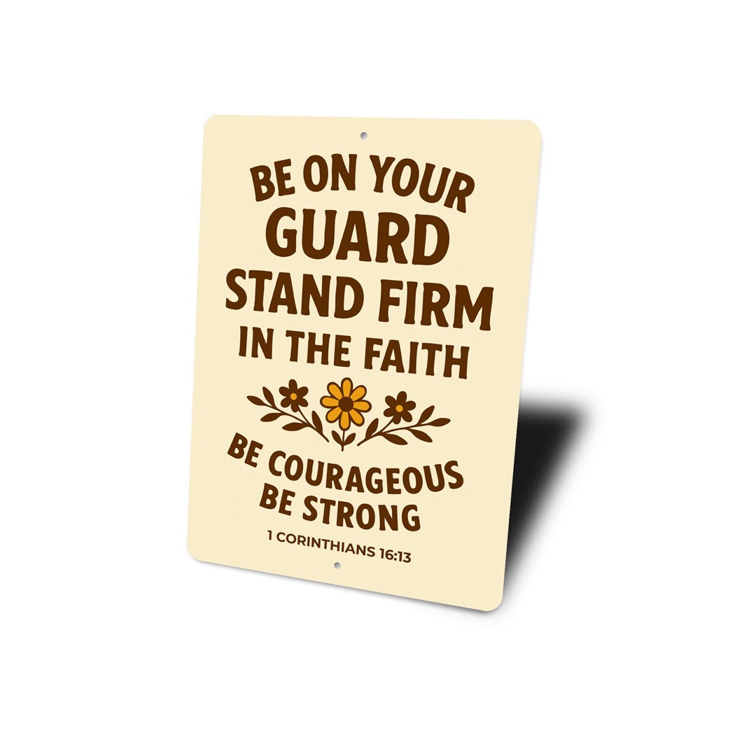 Stand Firm in Faith Aluminum Sign – 1 Cor 16:13