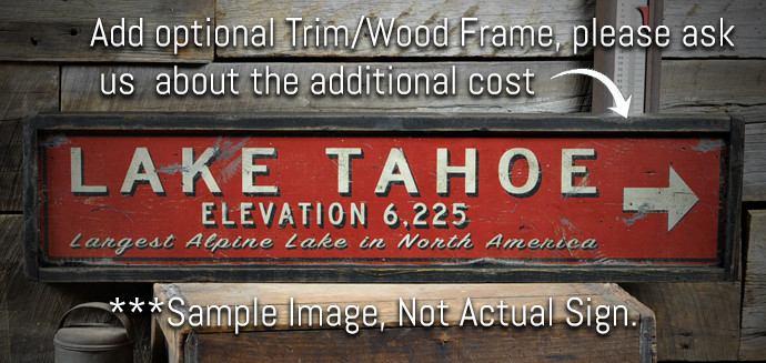 Custom Address Lat & Long Sign – Rustic Hand Made Vintage Wooden