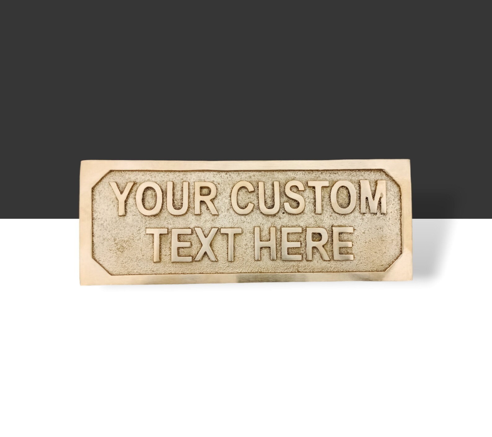 Personalized Vintage Brass Sign Custom Address Plaque House Number Nameplate