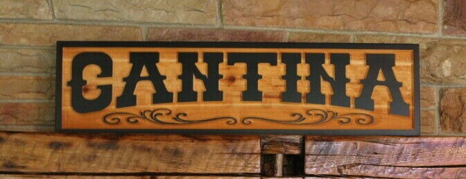 Custom Saloon Sign / Carved Wooden Engraved Wood Plaque / Western Style Signs