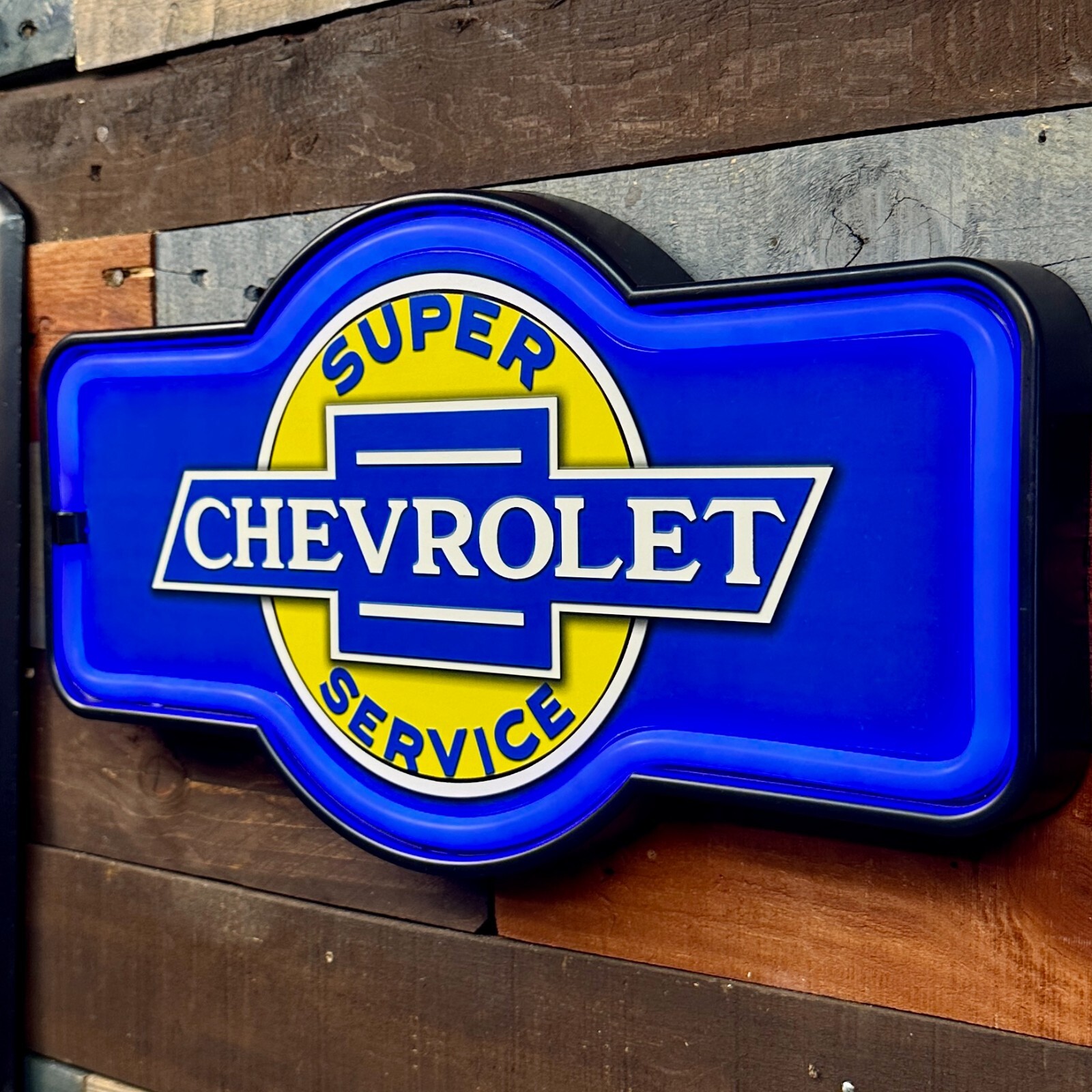 Chevrolet LED Neon Rope Light Sign, 17″ Marquee Shape, Bar Garage Man Cave Decor