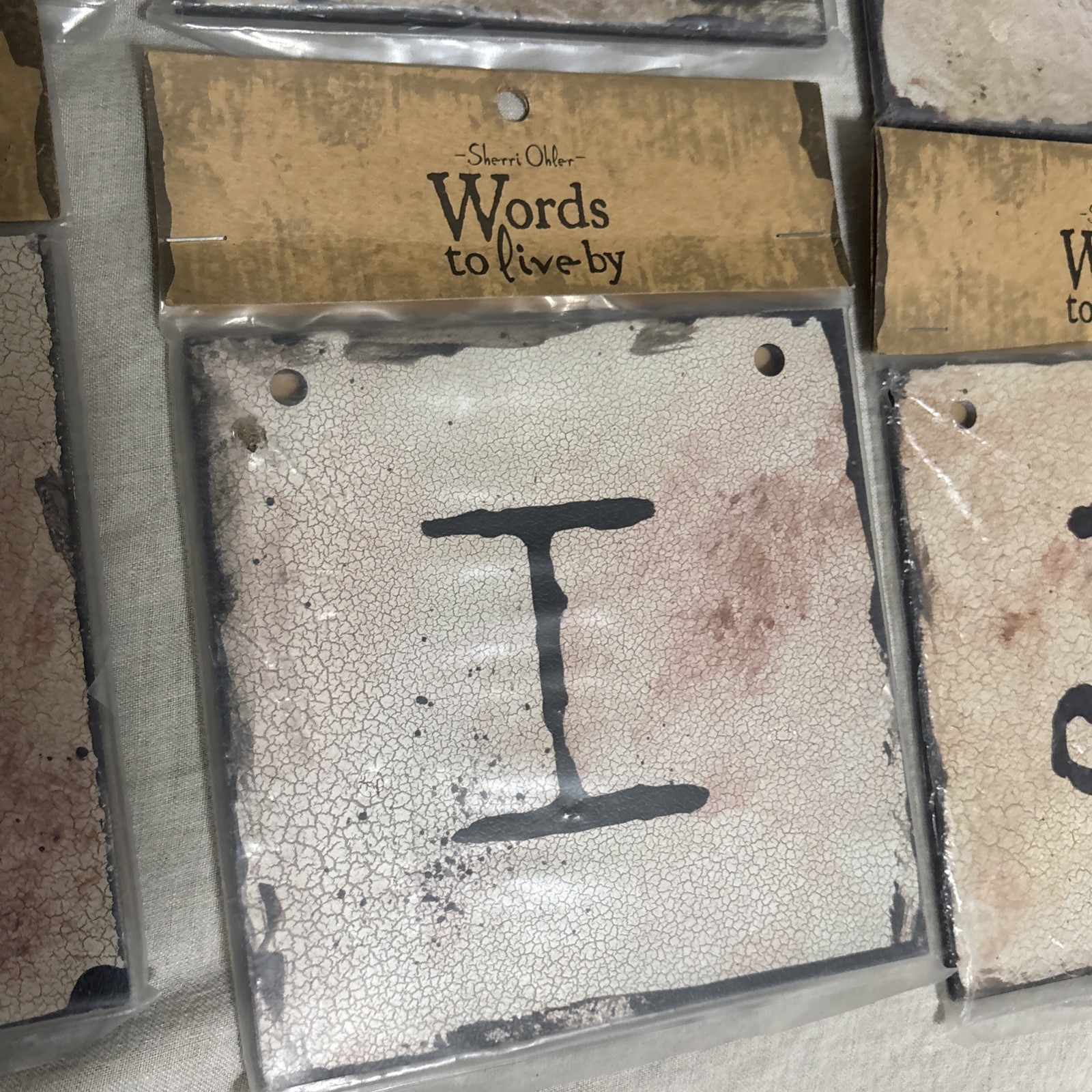 Sherri Ohler Words To Live By 6 Inch Tiles Unopened Each Come With Two Rings New