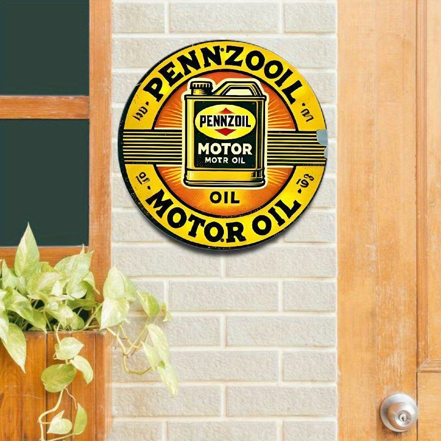 Room Decor 1pc Pennzoil Vintage Tin Metal Signs, 8×8 inches Aluminum Wall Art, R