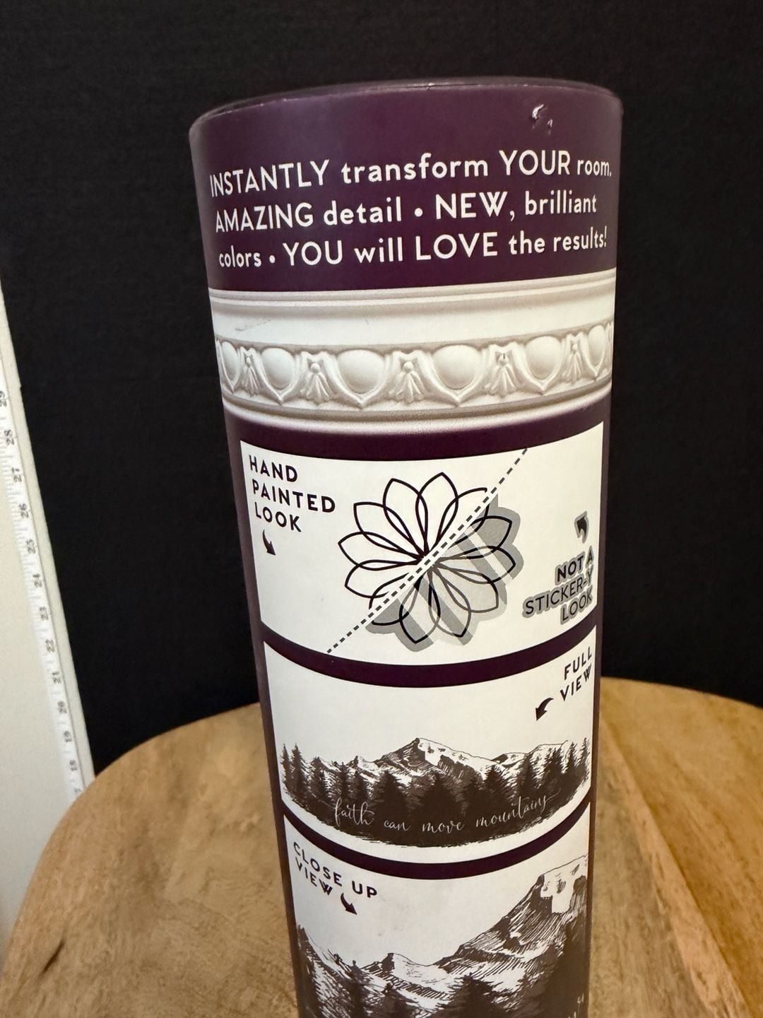 TriVink Wall Décor ‘Faith Can Move Mountains’ Mountain Landscape Rub-On Transfe