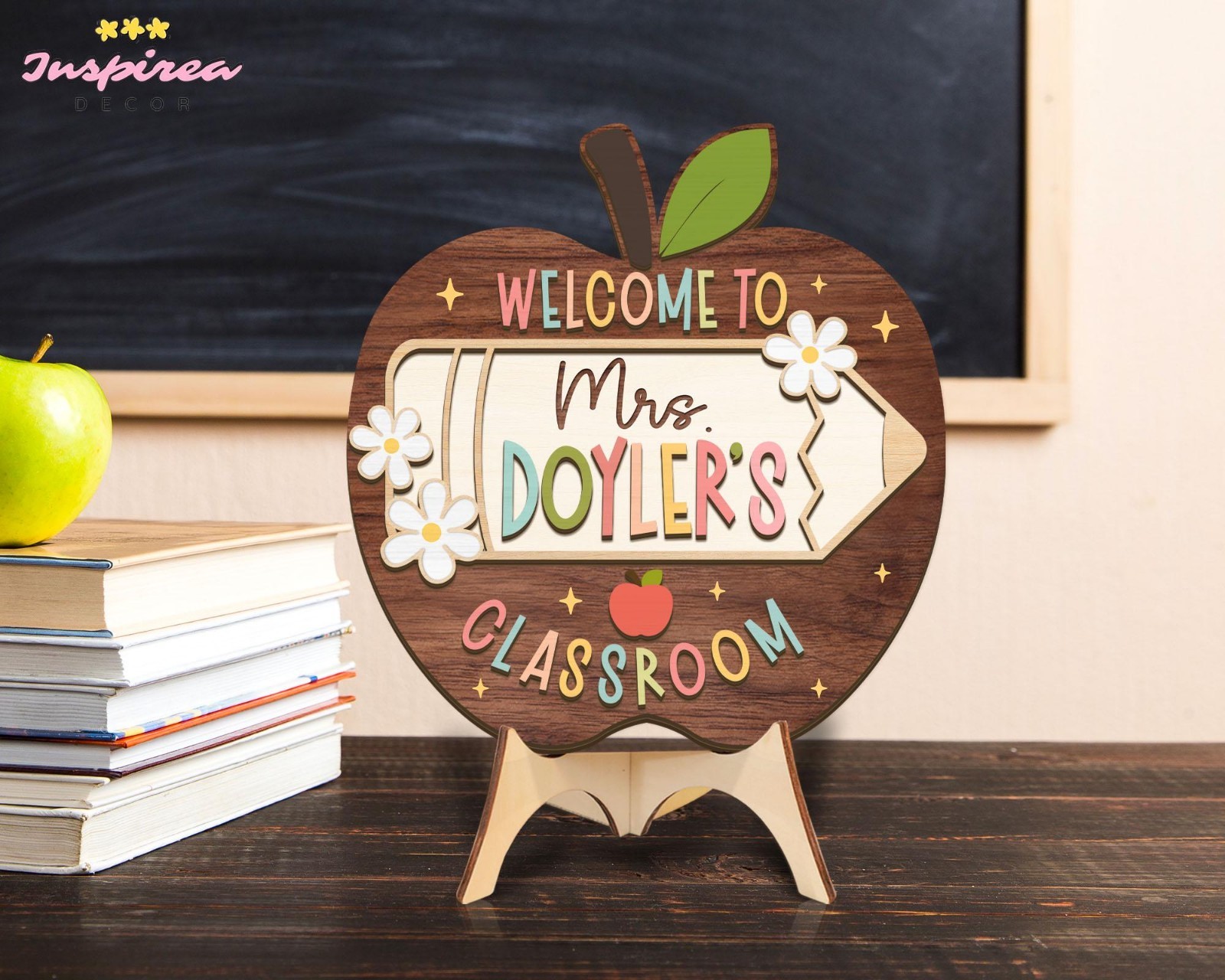 Personalized Teacher Name Door Sign Classroom Decor Appreciation Gift
