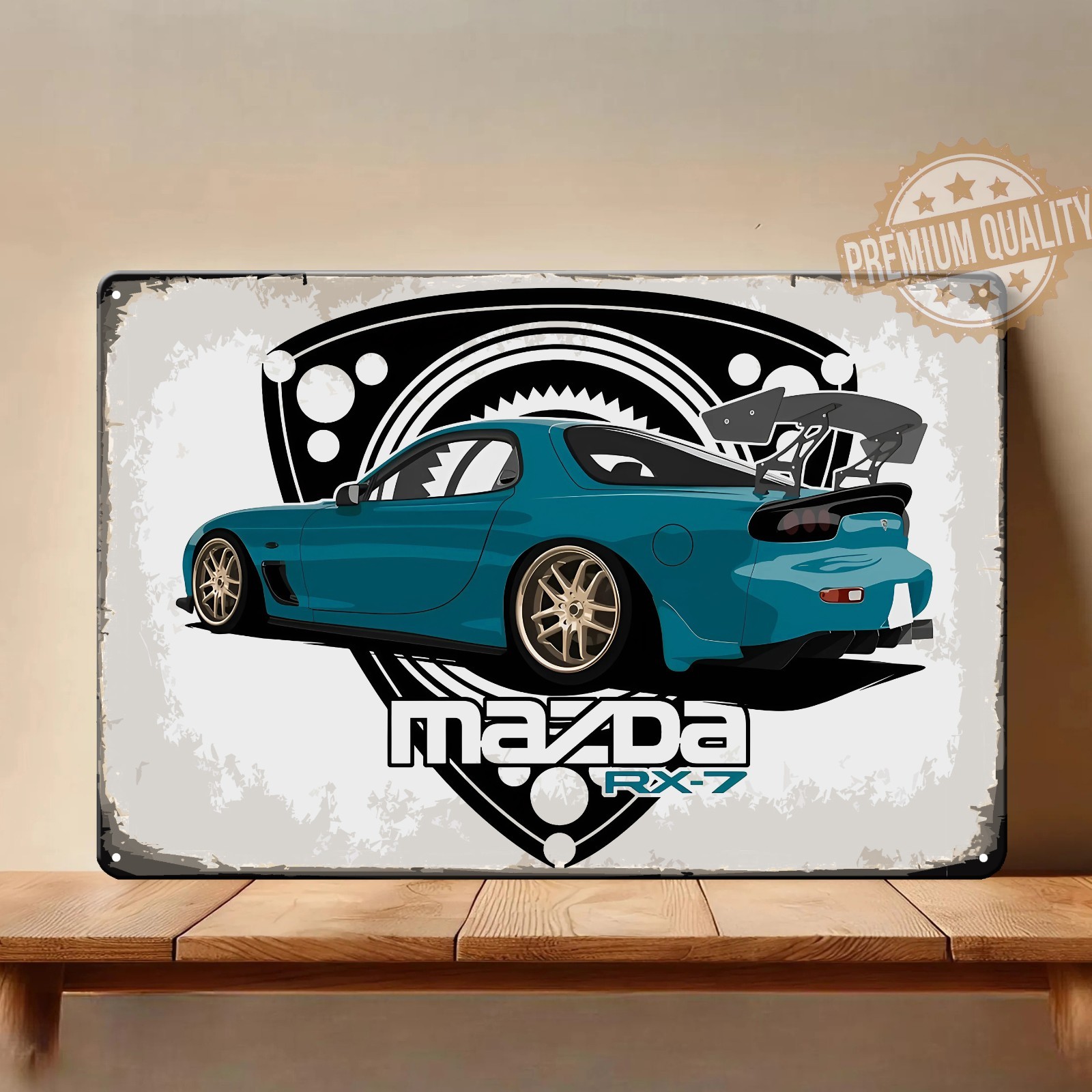 Mazda Rx7 rotary wankel engine Car Metal Poster – Tin Sign – Size:20x30cm