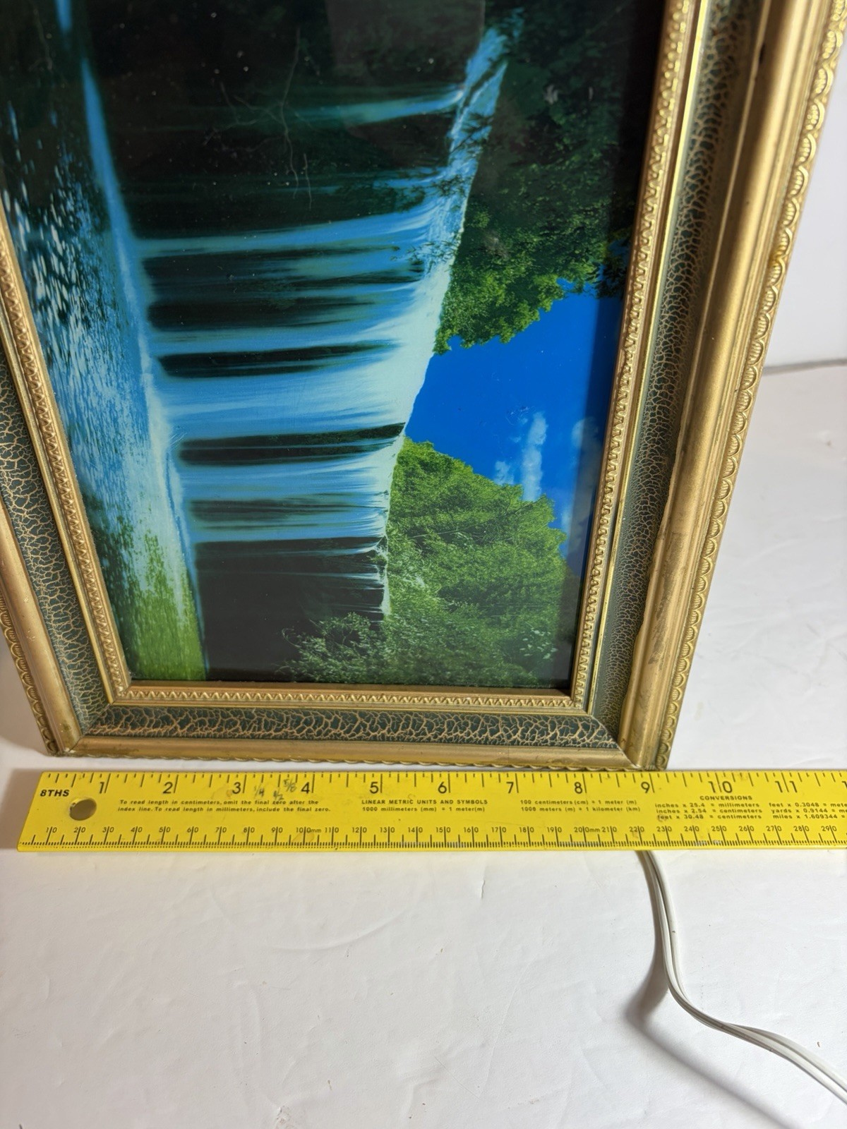 VTG Sound Light Song Birds & Waterfall Picture Plug In Electric Table Top 12×9