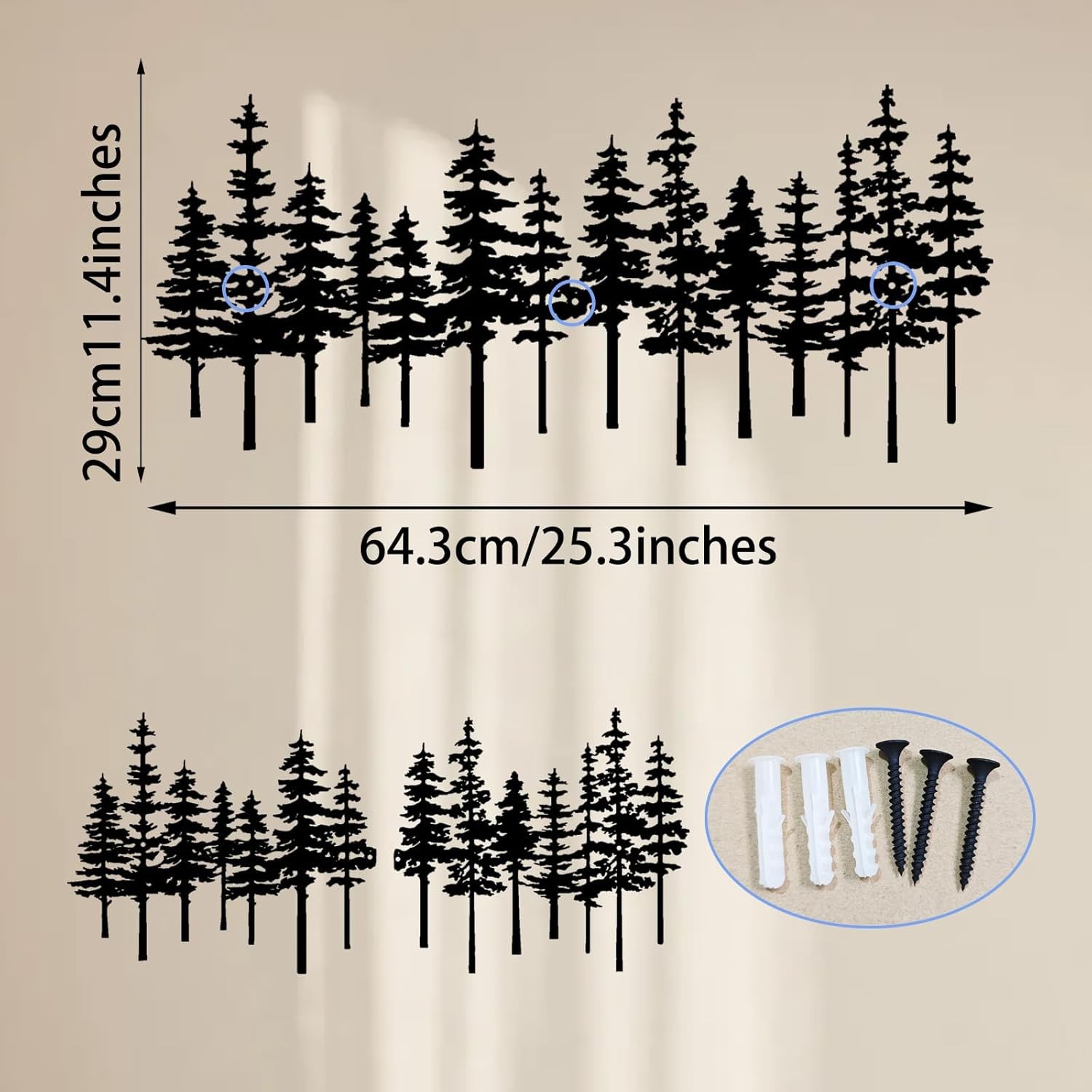 Metal Pine Tree Wall Art Decor Nature Home Decor Cedar Trees Metal Sign Wall Dec
