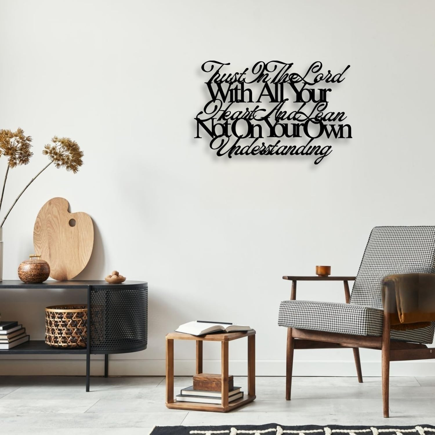 Proverbs 3:5-6 Trust In The Lord With All Your Heart Metal Wall Decor – House De