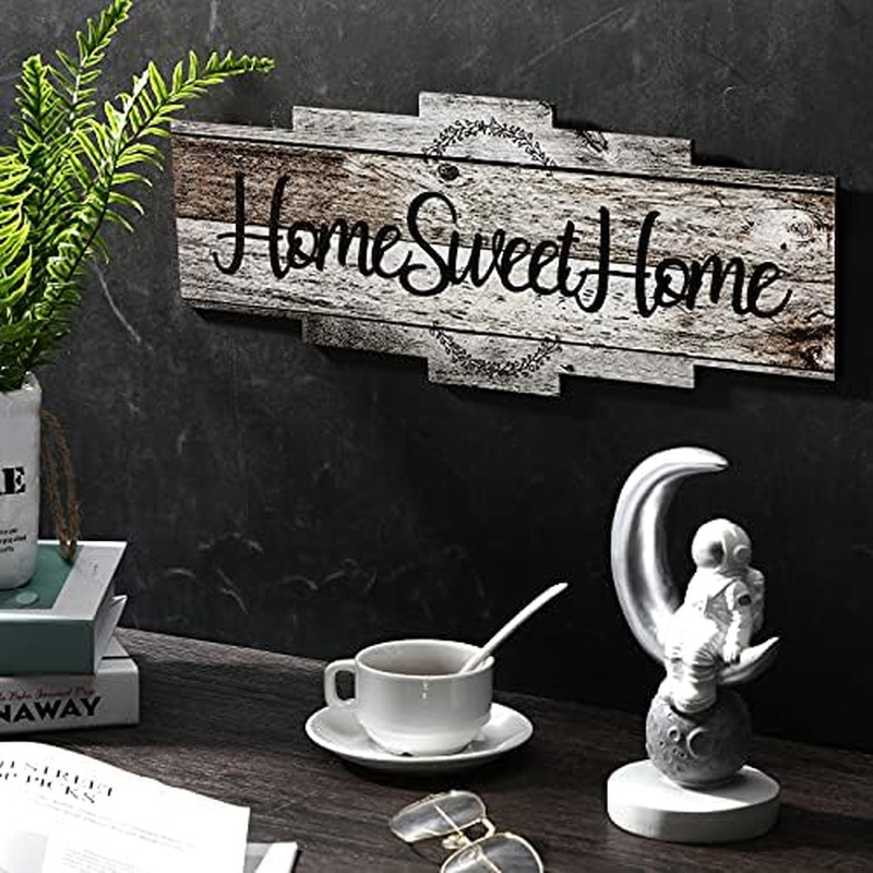 Home Sweet Home Sign, Rustic Wood Room Wall Decor, Farmhouse Plaque Wall Hanging