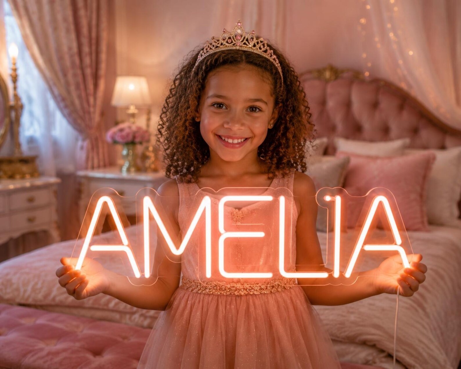 Custom Neon Sign for Bedroom Personalized LED Name Wall Decor Light