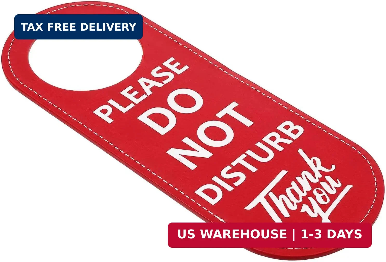 PU Leather Double Sided Please Do Not Disturb Sign, Do Not Disturb Door Hanger S