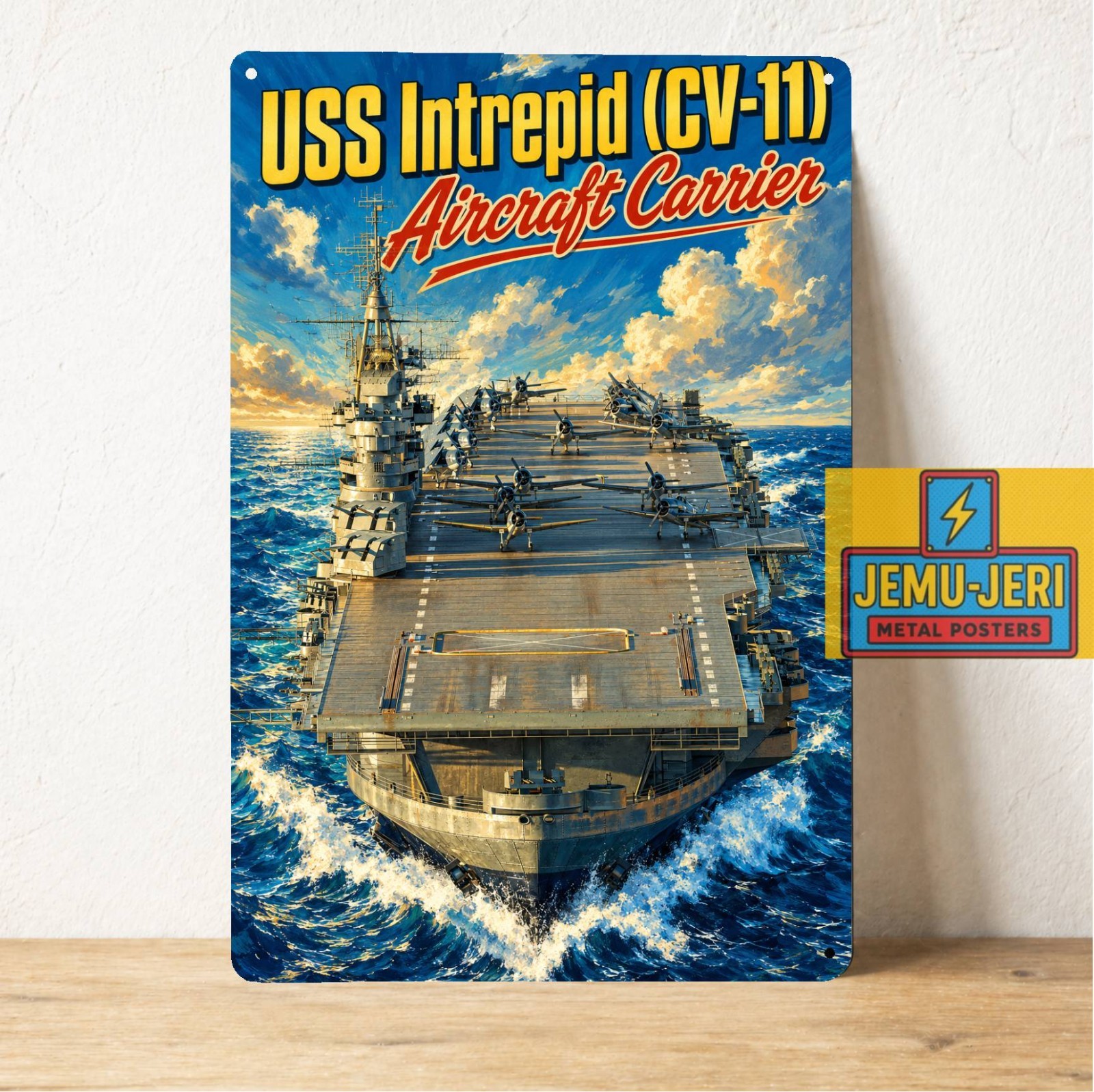 USS Intrepid CV-11 Aircraft carrier Navy Metal Poster Sign 8*12″in