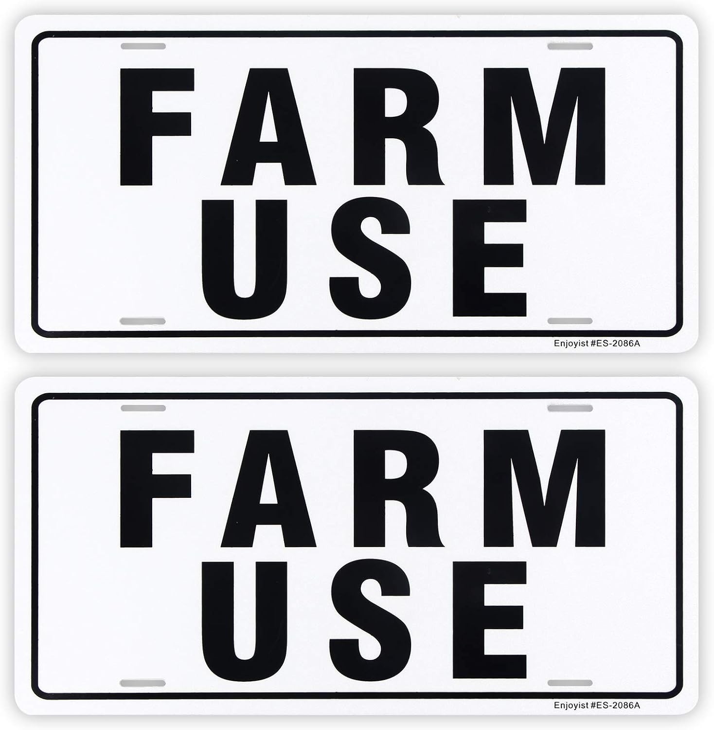 2-Pack Farm Use Id Tag Sign,12″x 6″ .04″ Aluminum 12” x 6”, Silver