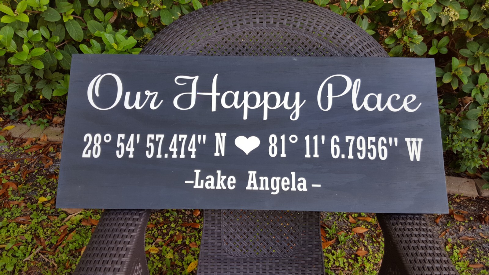 Happy place Wood sign home sign, Rustic wood home decor, hanging home decor.