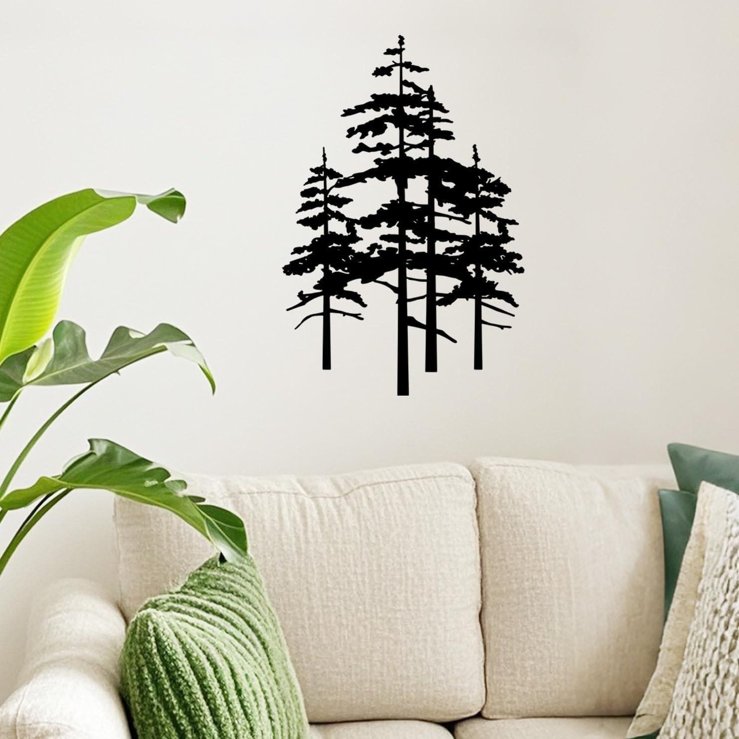 Metal Pine Tree Wall Art Decor Nature Home Decor Cedar Tree Metal Sign Wall D…