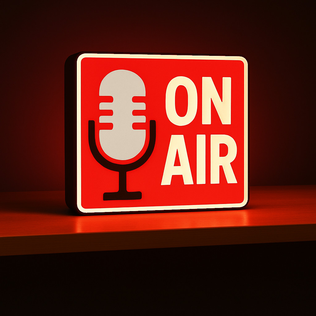 ON AIR LED Lightbox Sign Lamp Studio Recording Light for Streaming Podcasts