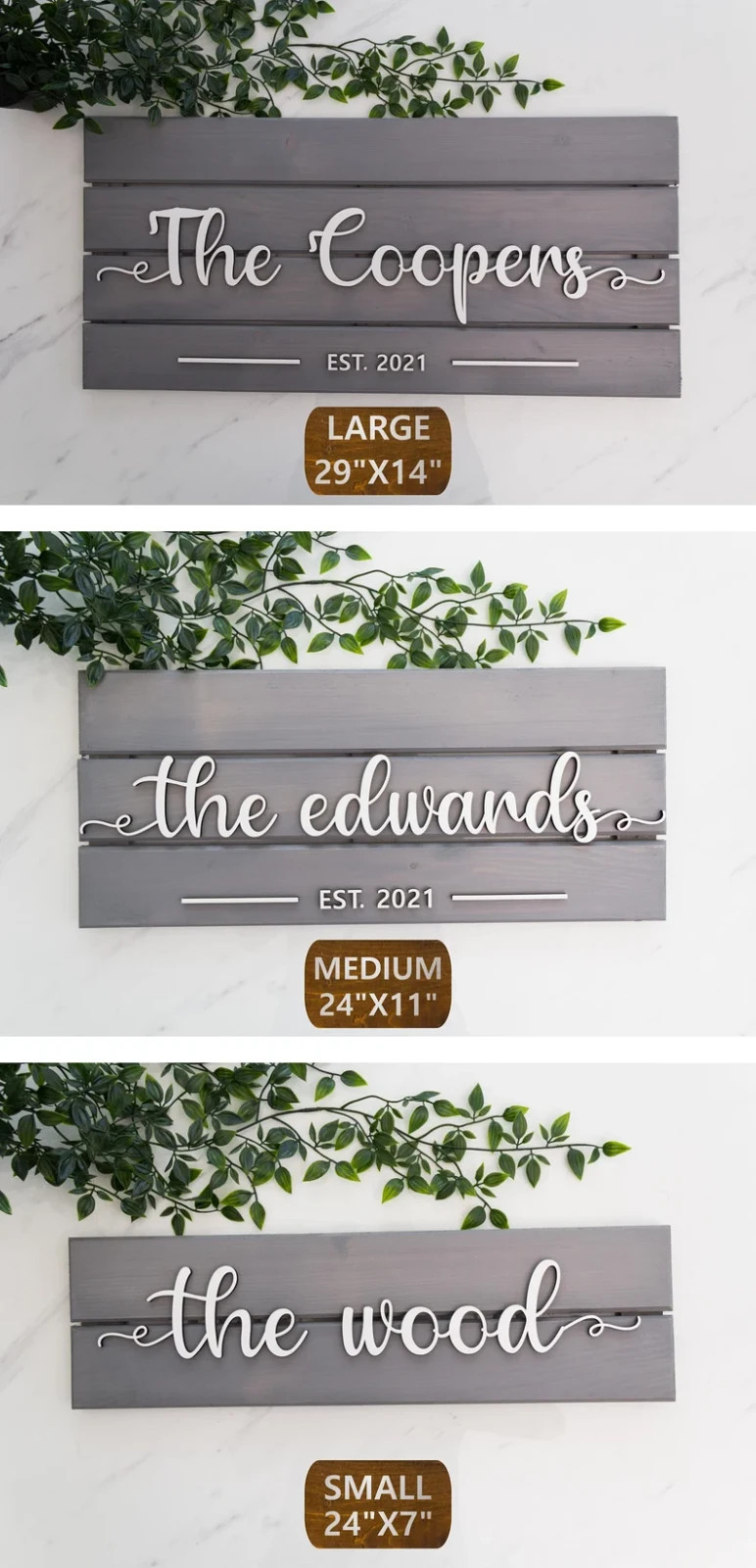 3D Sign, Home Decor, Personalized Gift, Housewarming Gift, Wall Art, Family Last
