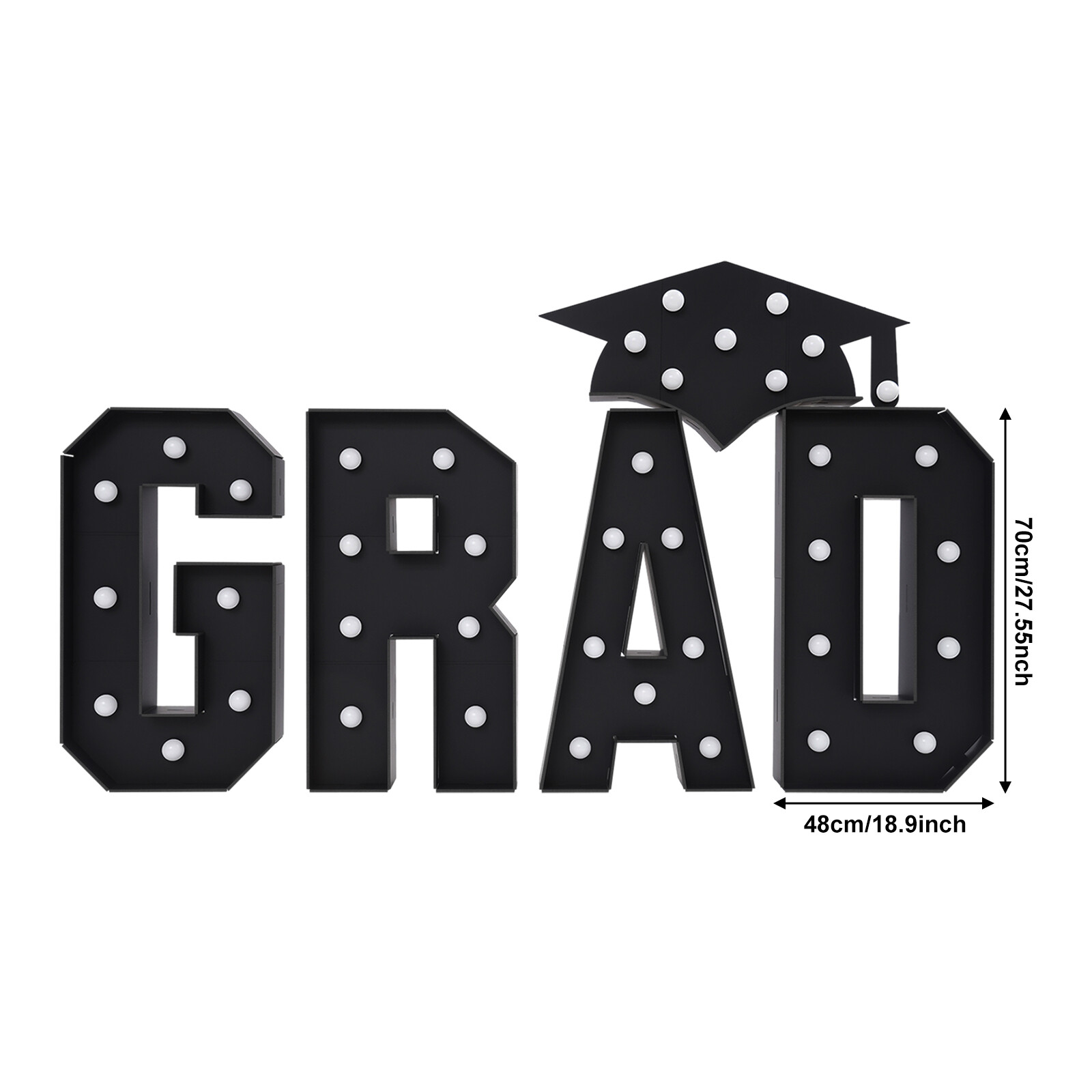GRAD Light Up Letters Graduation Decoration LED Letter Lights LED Letter Light