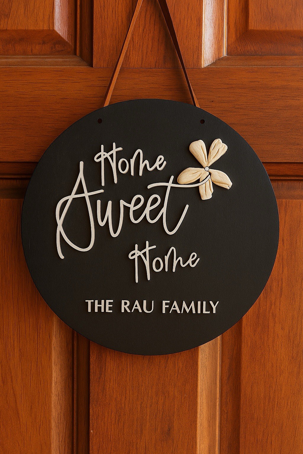 Custom Wood Door Sign Personalized Hanger