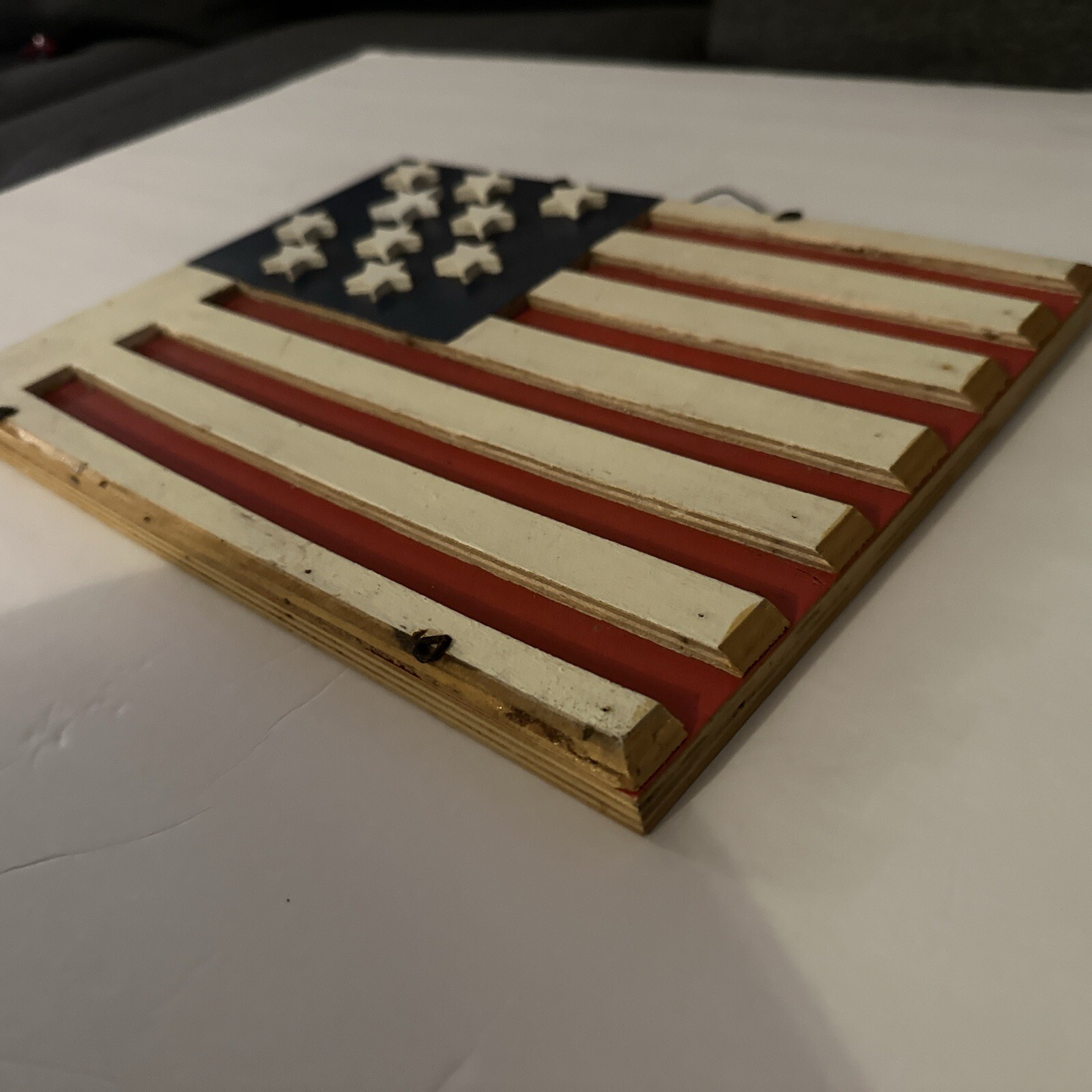 Wood American Flag Antique Looking 11*9 Wall Decor Home Decor Usa Flag