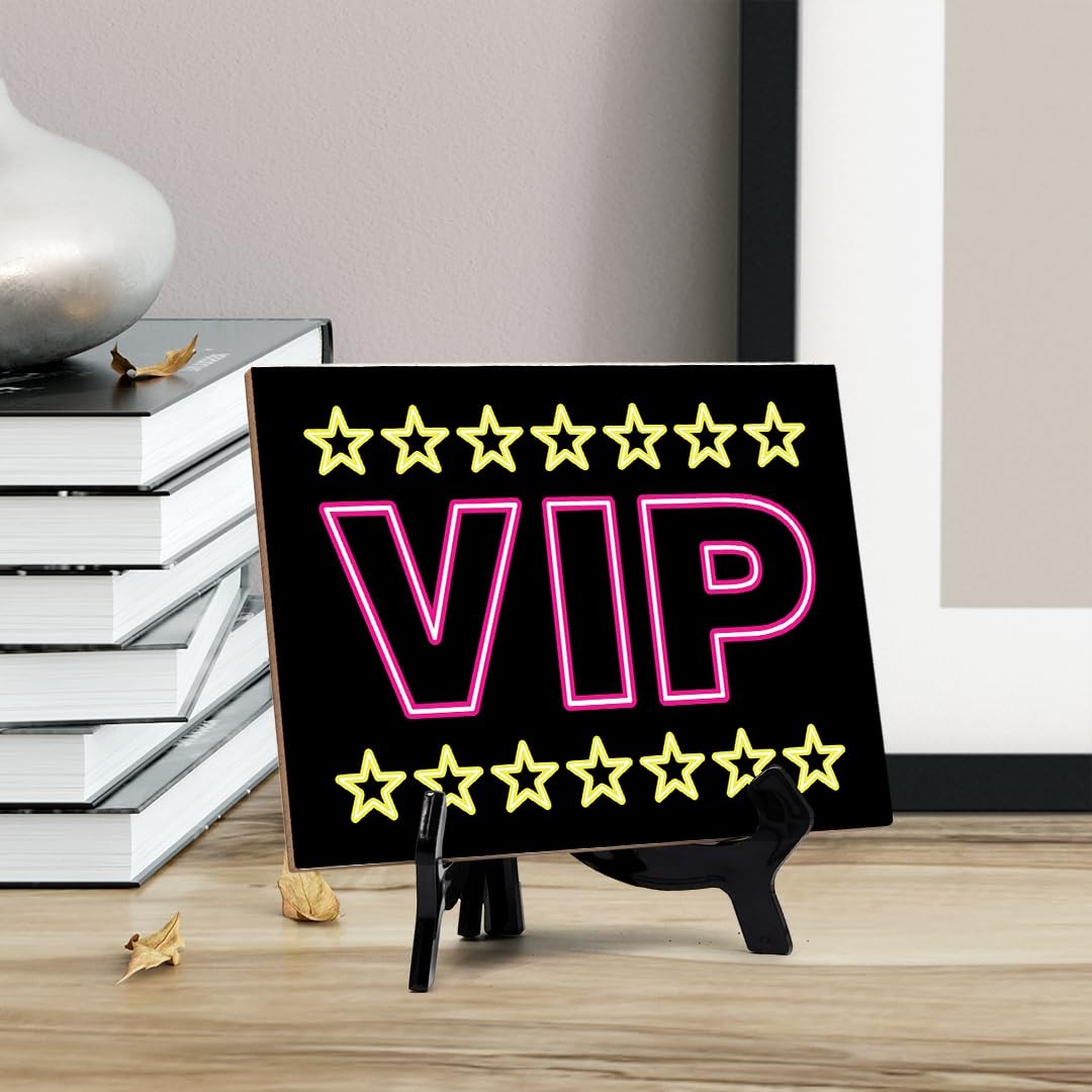 Signs ByLITA VIP Table Sign with Acrylic Stand (6×8“)