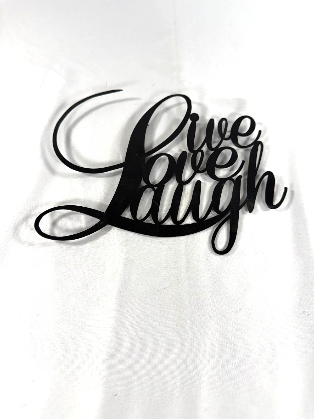 Rustic Black “Live Love Laugh” Wall Decor Sign Inspirational Word Art Home Decor