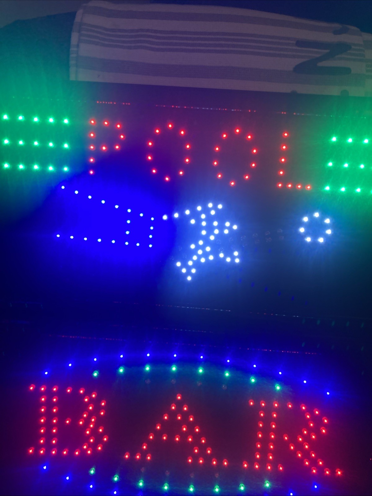 Fun Game room Man cave Garage Decor Bright LED POOL Sign/BAR sign Home Or Bus.