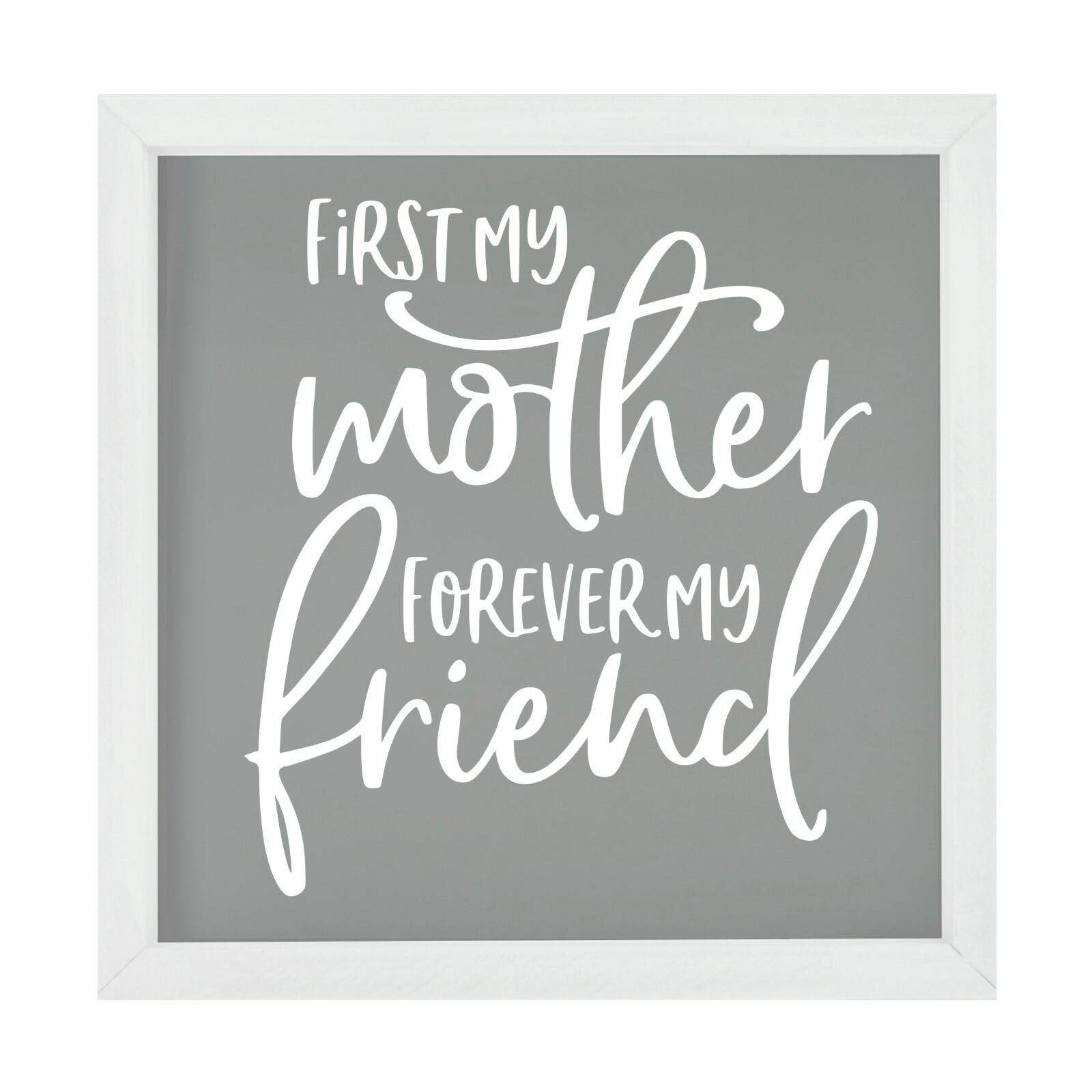Inspirational 7×7 Wooden Framed Shadow Box Modern Wall Art Decor First My Mother