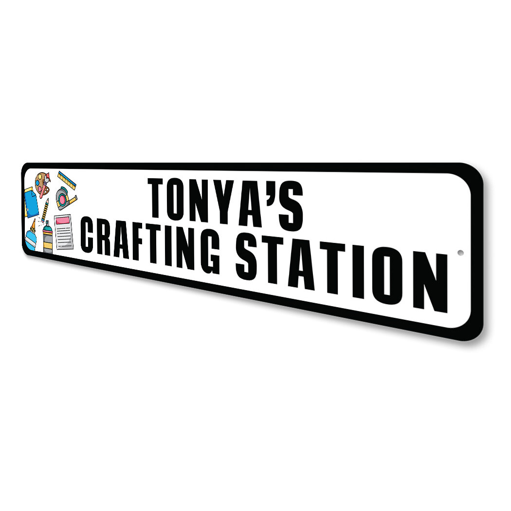 Crafting Station Metal Sign Metal Sign