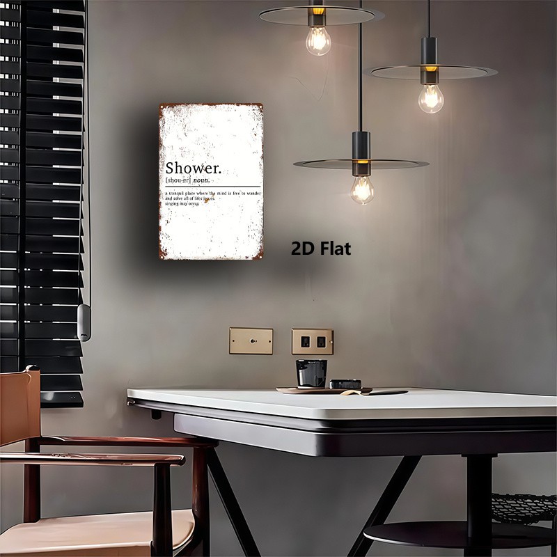 Metal Sign English Word Decor 8X12 Inches