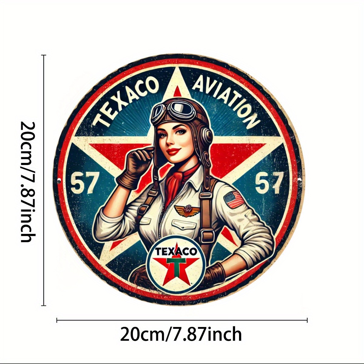 8×8 Inches Humorous Texaco Aviation 1949 Tin Metal Signs for Outdoor Wall Decor