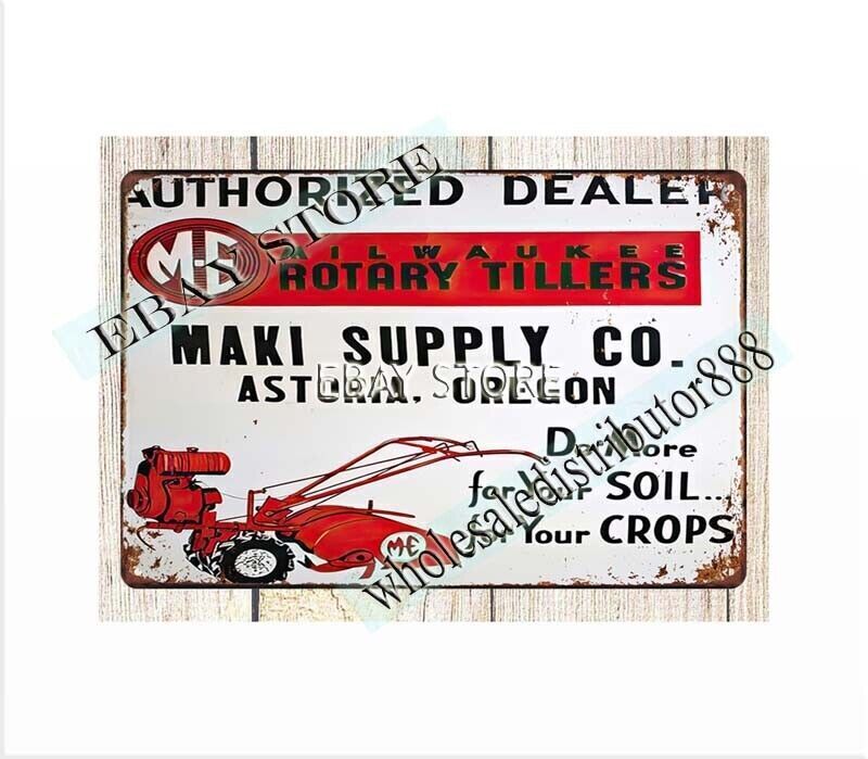 ROTARY TILLERS ASTORIA OREGON DEALER metal tin sign stylish home decor